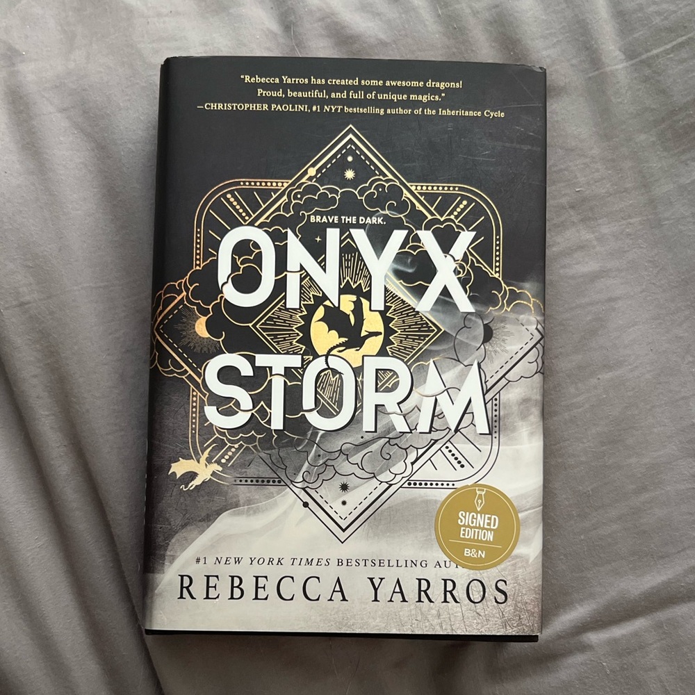 SIGNED Onyx Storm Hardcover Book